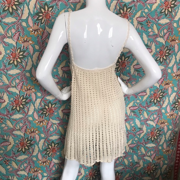 Brazilian Hand-Made Crochet Demi Dress (NWOT) plus Slip-Dress (2 Pc) Size Small - Picture 6 of 17